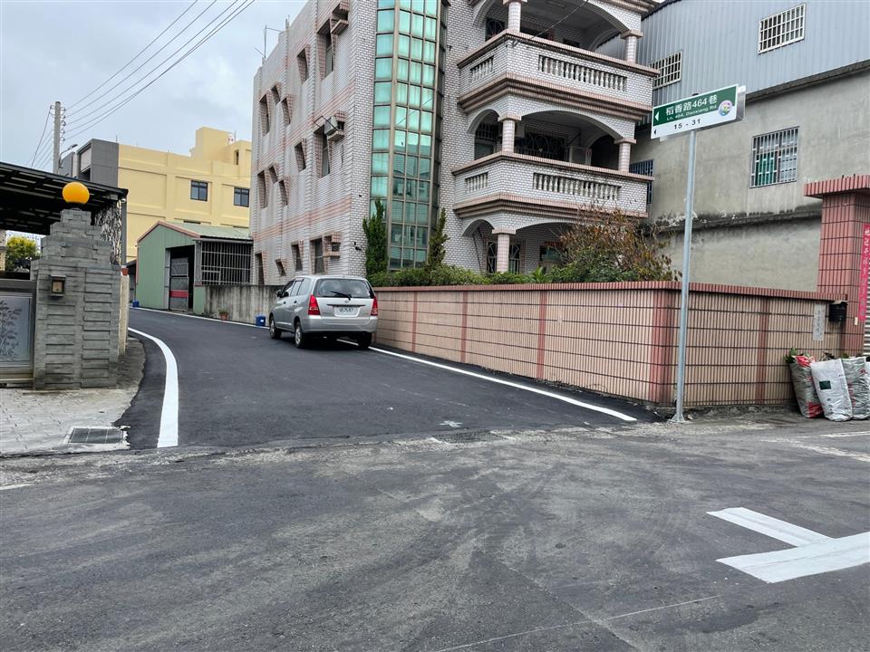 埤頭鄉平原村稻香路464巷、和平路等道路改善工程稻香路464巷施工後