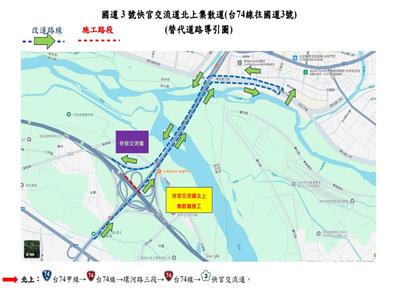 國道3號快官交流道北上集散道伸縮縫更換施工因故延至114年6月23~27日辦理說明