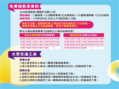 「2025年王功漁火節」交通攻略
