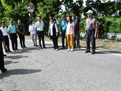 視察秀水鄉改善道路不平    縣府投入經費1,175萬元