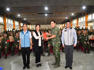 台南官田營區探視彰化子弟兵 盼立定志向，冶煉身心