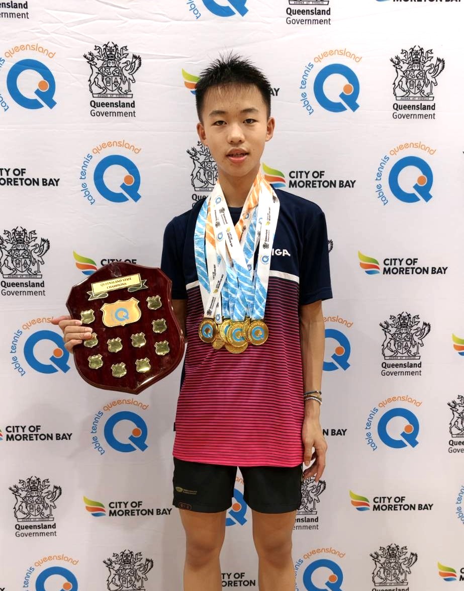 圖賀！彰德國中羅允呈勇奪昆士蘭公開賽桌球5冠王 彰化之光閃耀國際 