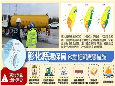 境外空污來襲，環保局已啟動應變並請縣民做好自身健康防護