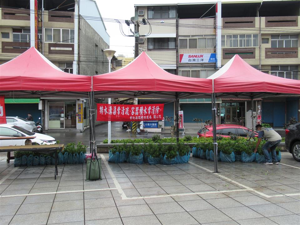 永靖鄉公所111年植樹月贈苗活動公所致贈樹苗(杜鵑及桂花)