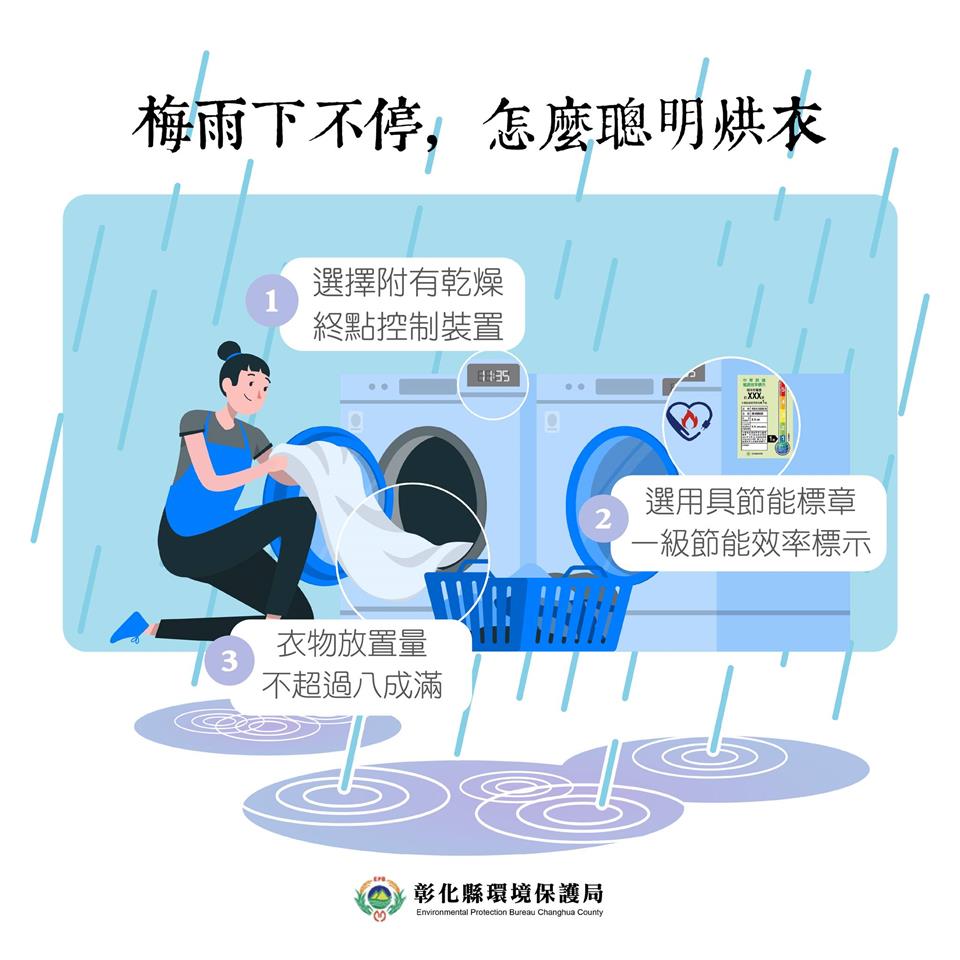 清潔隊梅雨下不停,節能烘衣最聰明