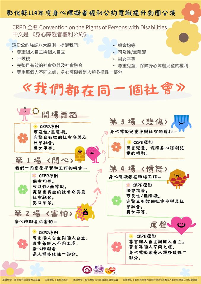 彰化縣114年度身心障礙者權利公約意識提升劇團公演劇情海報