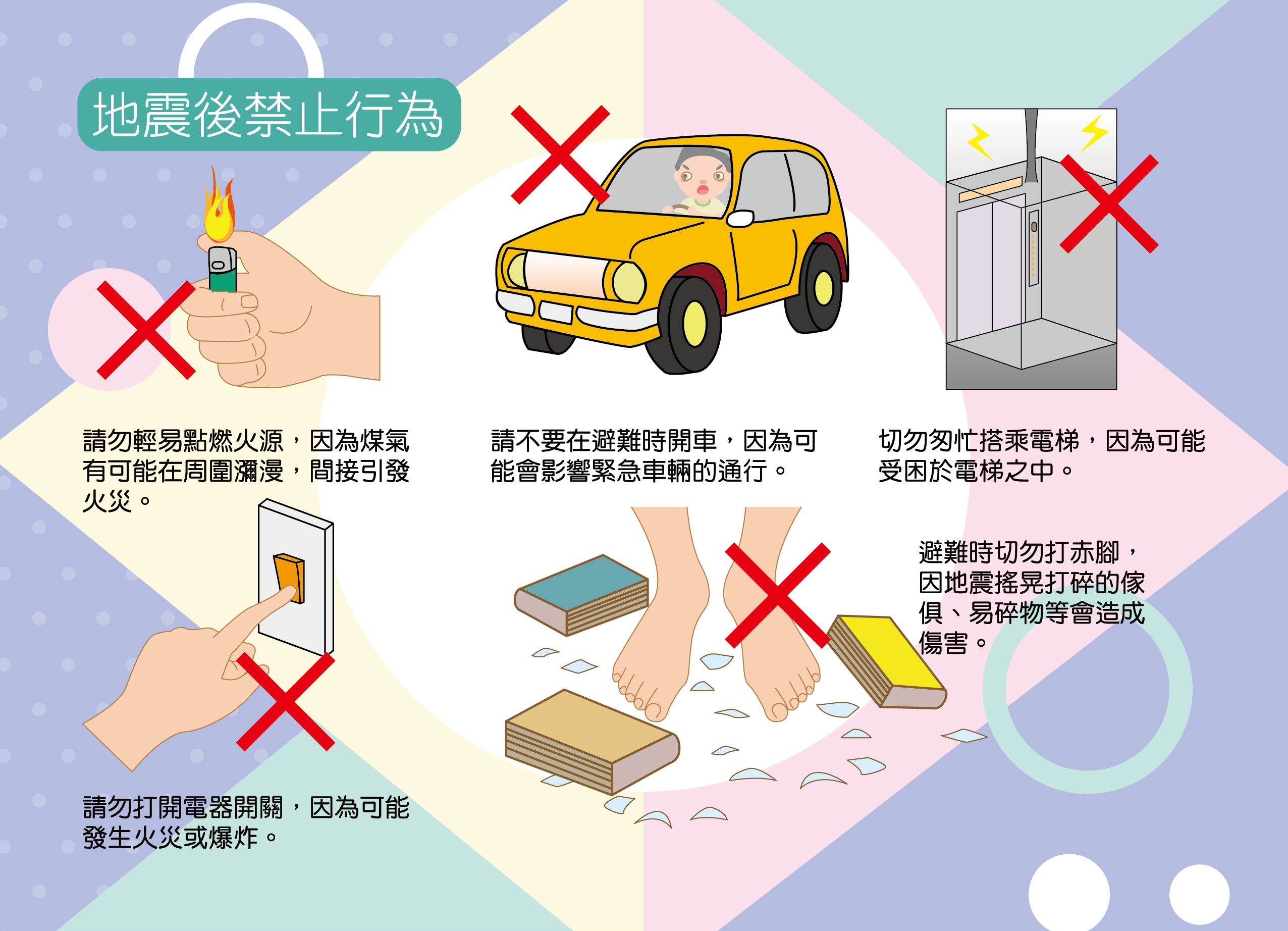 大村鄉災害防救專區8月份防震宣導海報