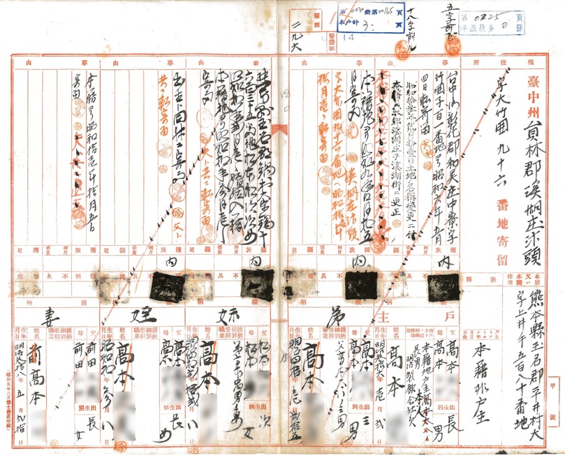 原籍日本福岡縣轉寄於員林郡溪湖庄汴頭字大竹圍戶主為明治製糖會社員處理蔗農事務006